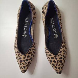 Rothy's The Point Leopard Print Flats
